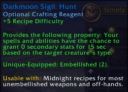 Darkmoon Sigil: Hunt